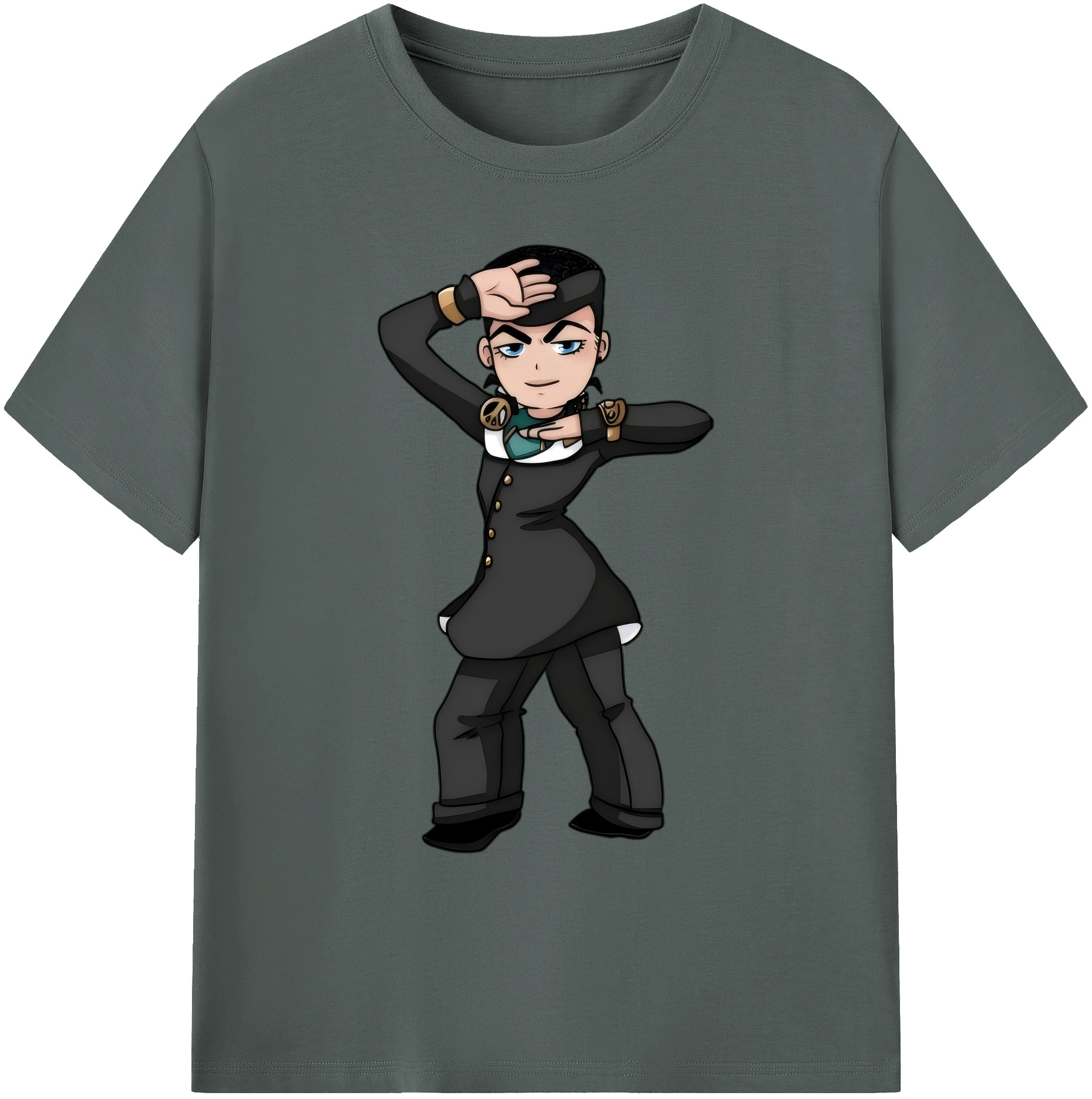 （画像用） ジョジョの奇妙な冒険 ひがしかた じょうすけ JoJo's Bizarre Adventure Higashikata Josuke 綿100％ メンズ半袖Tシャツ｜肌触りやわらか＆通気性